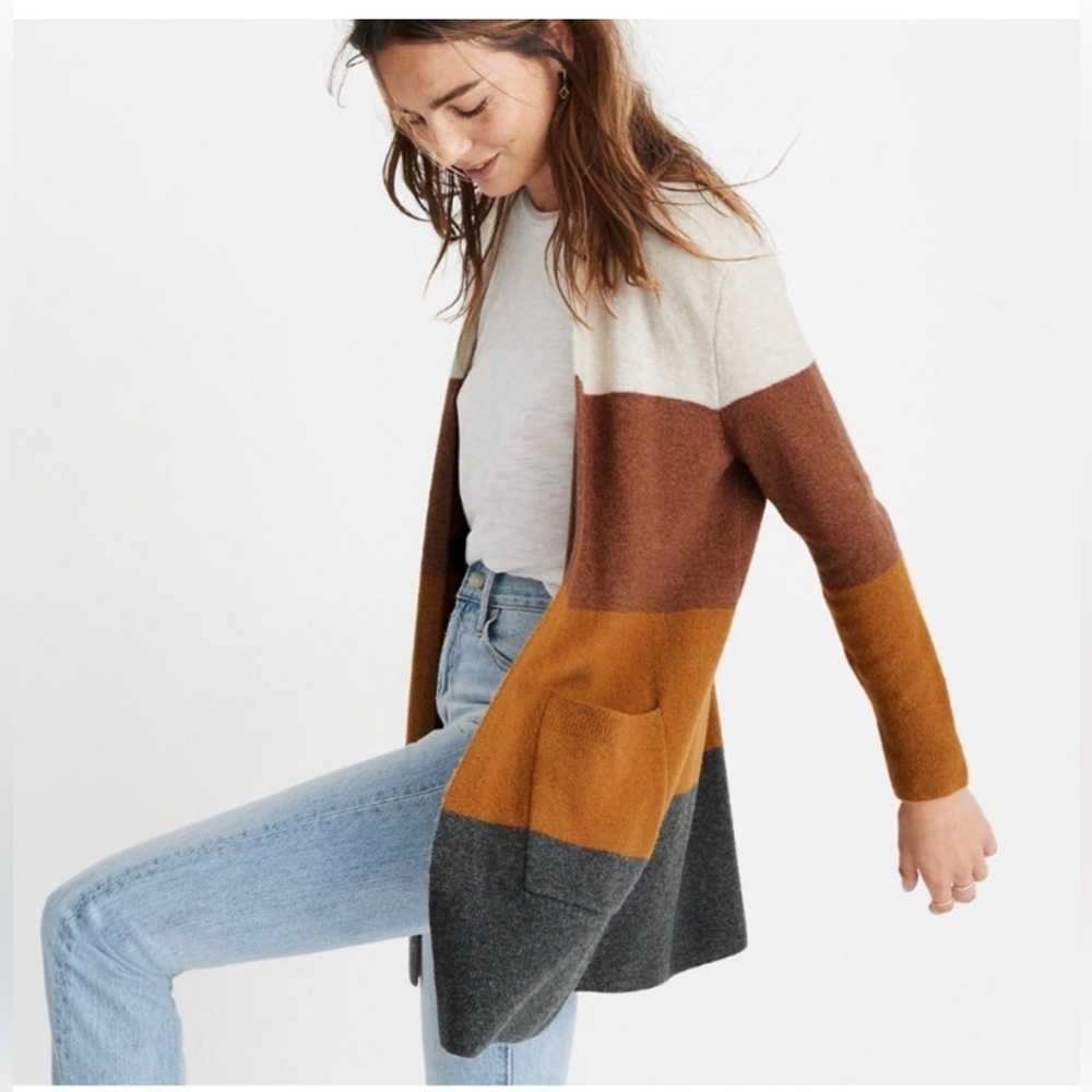 Madewell Striped Cardigan Sweater